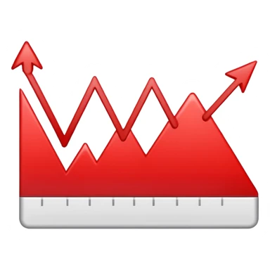 graph with line going down and the line being red sticker