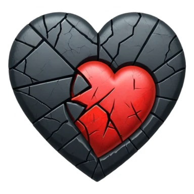 Corazón roto negro sticker