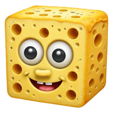 Give me a spongebob make it yellow but in cheese  sticker