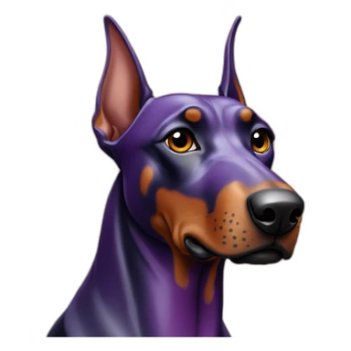 purple-doberman-eating-source-code sticker