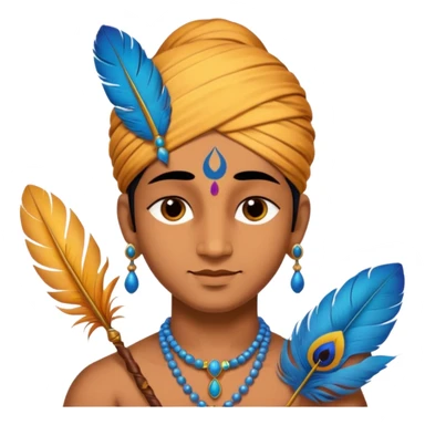 Krishna Feather sticker
