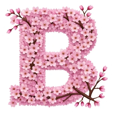 the number 25 made out of cherry blossoms sticker