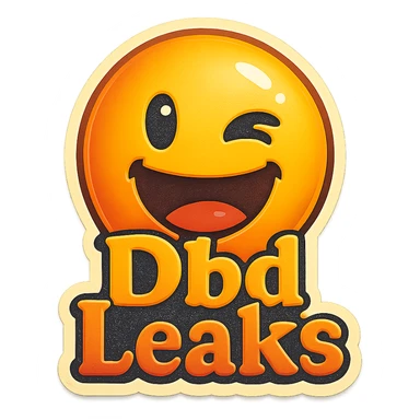 fun and attention-grabbing emoji with 'Dbd Leaks' in a sticker style, outlined text, transparent background sticker