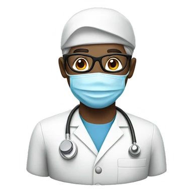 male nurse with glasses sticker