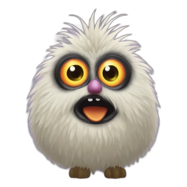 cursed long furby sticker