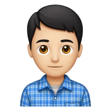 Camisa xadrez azul e preto  sticker