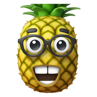 3D Pineapple  sticker