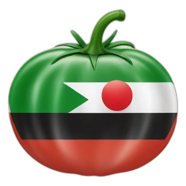 palestinian flag tomato sticker