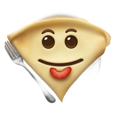 crepe with face  sticker