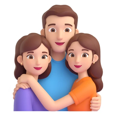 couple posing, close up pose, living room background sticker