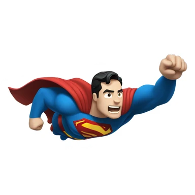 superman flying sticker