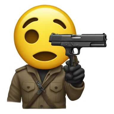 smiley face with gun sticker