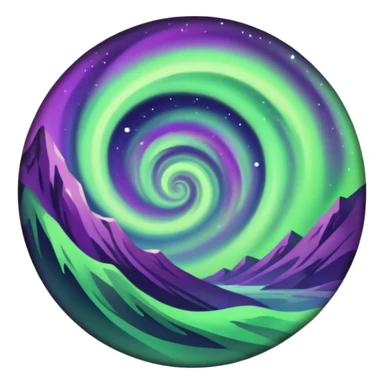 northern lights sticker