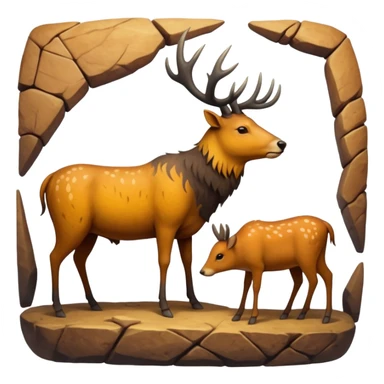 stone age cave art sticker