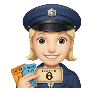 crea un avatar come personaggio ticket to ride ma solo viso sticker