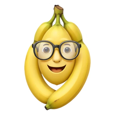 banana with glasses sticker