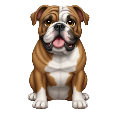brindle english bulldog sticker