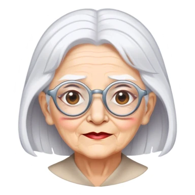 blunt grand maa with spects and white hair sticker