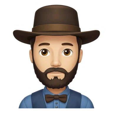 Amish man with beard. No facial hair above his mouth sticker