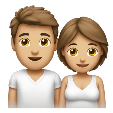 pareja embarazada hombre y mujer blancas sticker