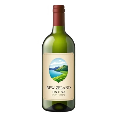 New Zealand wine in bottle sticker