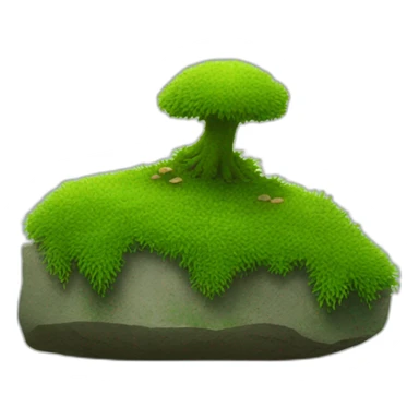 moss on the rock sticker