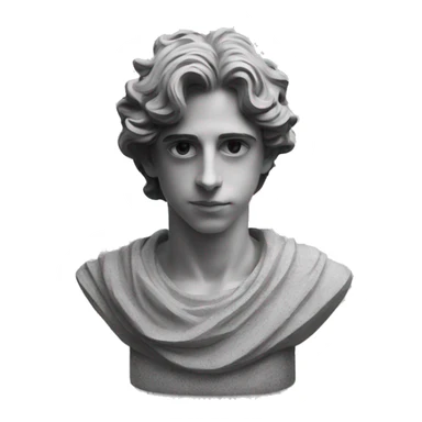 statue of Timothee chalamet made of stone/all grey sticker
