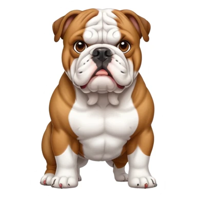 english bulldog standing guard sticker