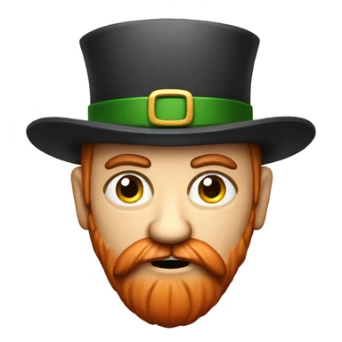 red irish angry man with beard and hat sticker