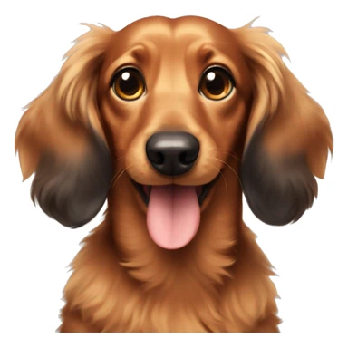 Fluffy dachshund  sticker