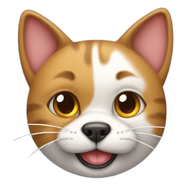 Smirk cat and dog sticker