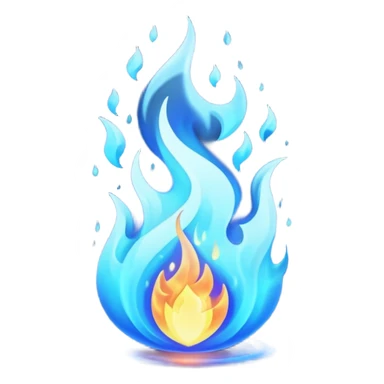 a blue fire sticker