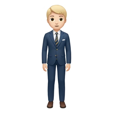 Young man, tailored trousers, a crisp button-down shirt, a blazer, and tie

 sticker