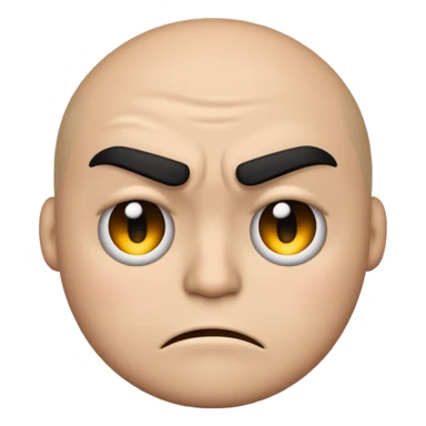 emoji face w a sad frown with a eyebrow mad frown  sticker