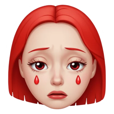 crying woman sticker