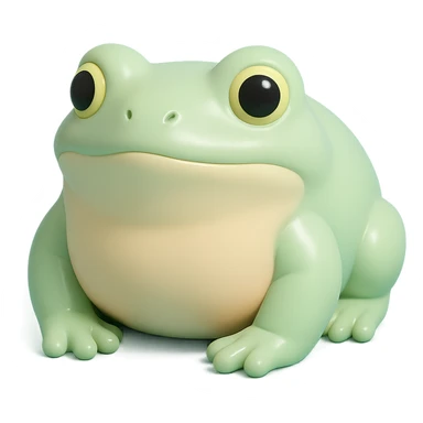 realistic bufo frog doll, vinyl figure style, shiny surface, collectible toy, no background sticker