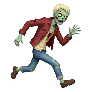 zombie chasing sticker