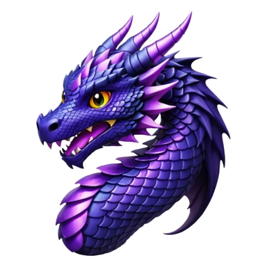 black dragon with purple shimmer sticker