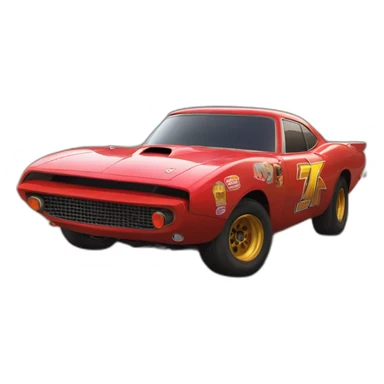 Flash McQueen on the auto ah sticker