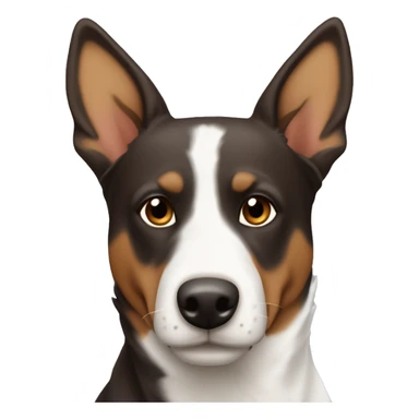 Dark brown tan and white cattle dog sticker