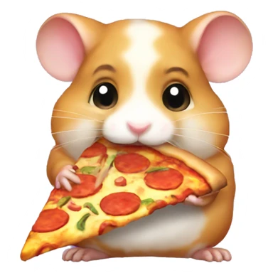 hamster eating pizza sticker