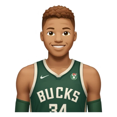 giannis smiling Milwaukee number 347 sticker