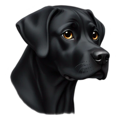 Max the dog black lab boxer mix sticker