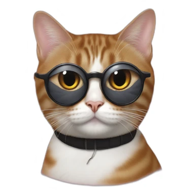 john lennon cat with human eyes and shaquile o’ neal sticker