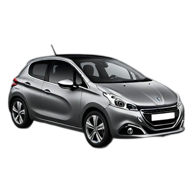 Peugeot 208 gray sticker