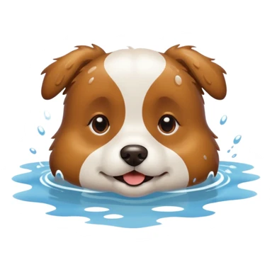 Dog swimming  sticker