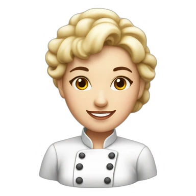 White skin woman Pastry chef sticker