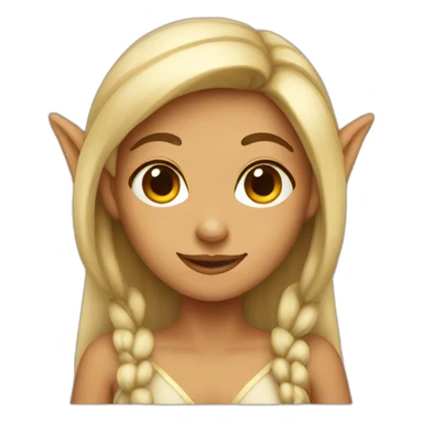 tan female elf sticker