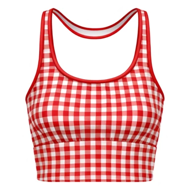 Red gingham crop top sticker