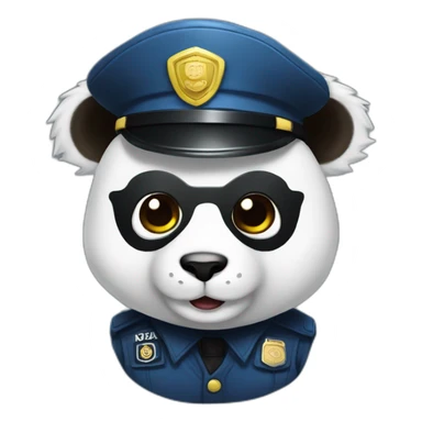 Panda policía tierno sticker
